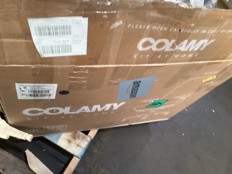 Condition photo showing As Is for COLAMY Ergonomic Mesh Office Chair, Computer Executive Desk Chair, Ergonomic Office Chair Lumbar Support with Flexible Backrest, Slide Seat, Darkblue