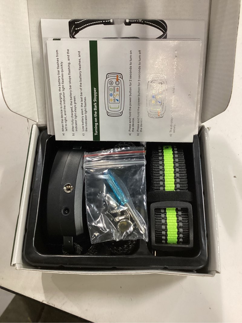 Condition photo showing Good Condition for Citronella Bark Collar for Dogs [No Spray Refill] Spray Dog Training Collar, Anti Barking Training Collar with 5 Adjustable Sensitivity Beep Vibration Spray Bark Collar for L/M/S Citronella Dog Collar Black