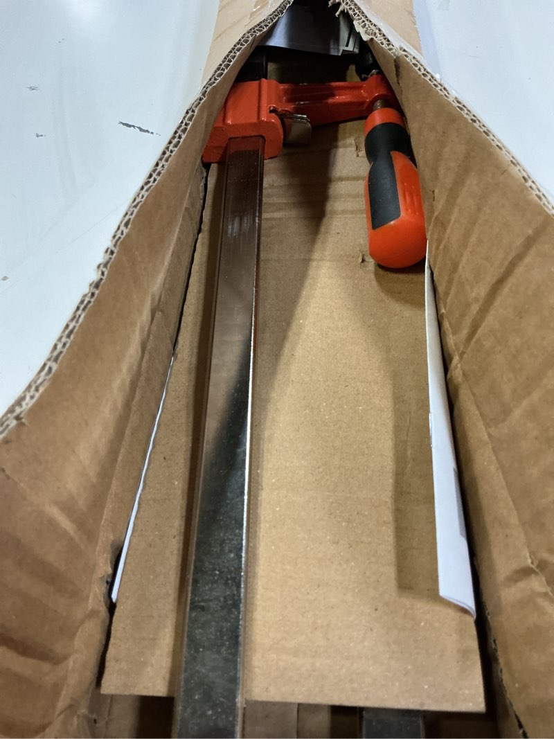 Condition photo showing Good Condition for vevor bar clamps for woodworking, 2-pack 24 inch opening, lockable f-clamp with 600 lbs load limit, 2-1/2 inch depth, cast iron and carbon steel, easy to use, wood clamps for woodworking metal working medium-duty 24"(2 pack)