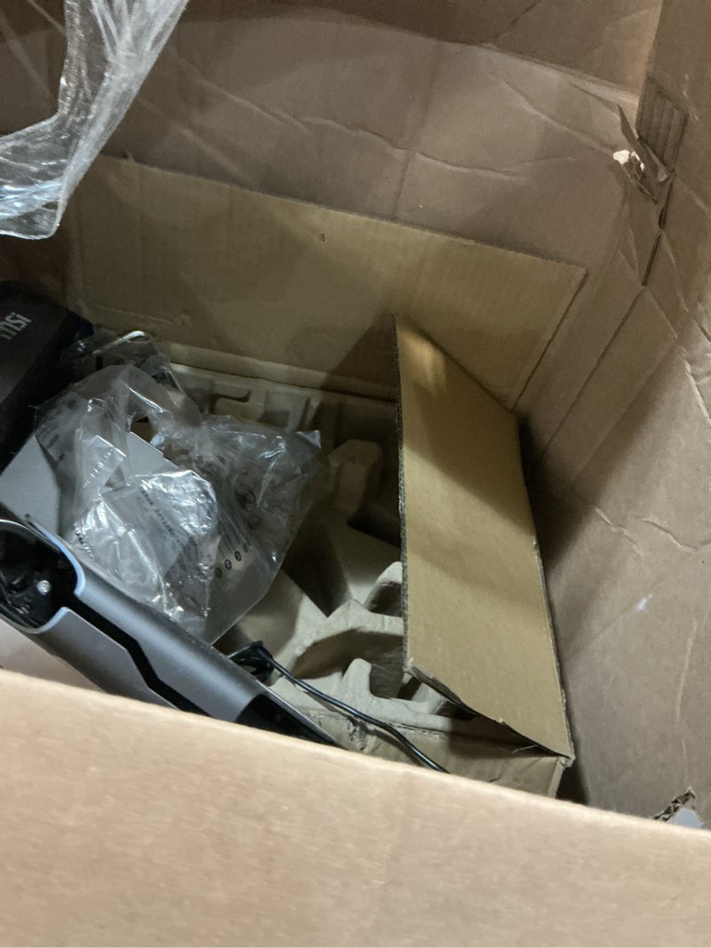 Condition photo showing New/Like New for MSI MPG MT201R V2 - Premium RGB Single Monitor Stand Arm, Supports 17-49" Screens and 44 lbs, VESA Compatible, Adjustable Heavy Duty Gas Spring Mount, Clamp & Grommet, Quick Release Plate - Gray