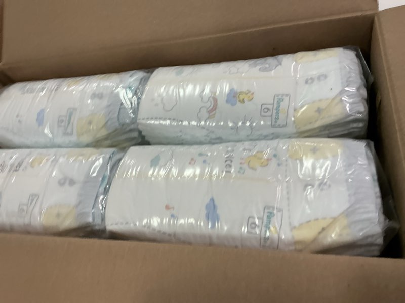 Condition photo showing New/Like New for Pampers Swaddlers Diapers, Size 6 (23-44 lbs), 108 Count, Absorbent, Keeps Baby Dry and Comfortable, Skin Safe Disposable Baby Diaper (Packaging May Vary) Size 6 108