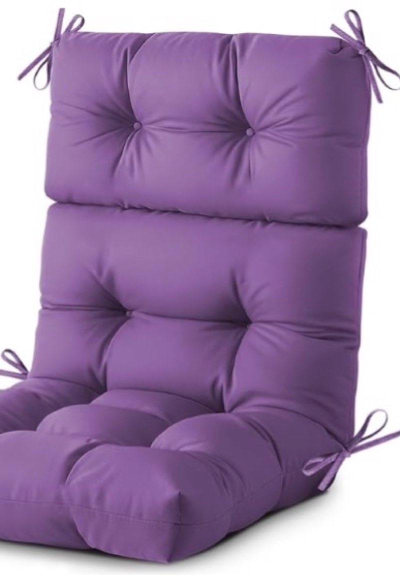 danghoogy outdoor/indoor high back chair cushion, waterproof outdoor rocking chair cushion with ties