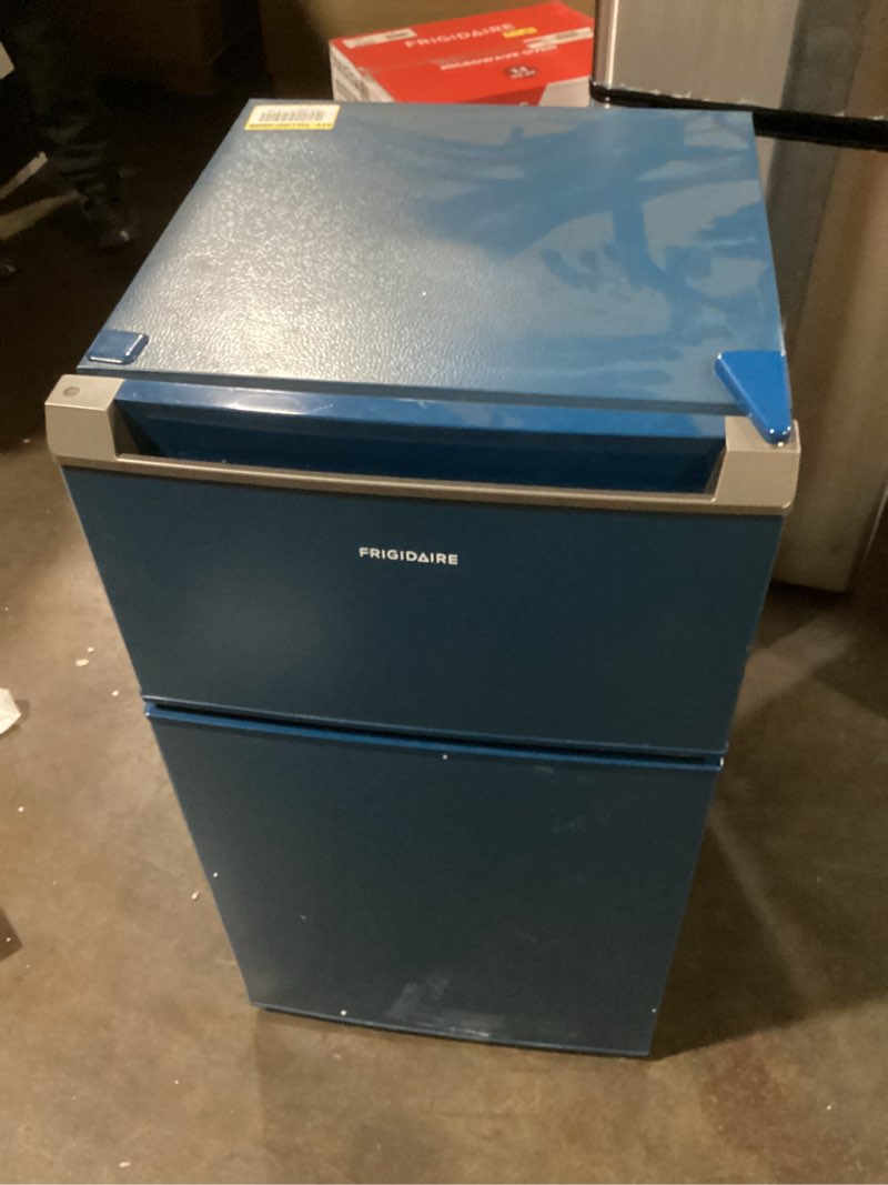 Condition photo showing Good Condition for Frigidaire Compact Refrigerator with Top Freezer - 2 Door Fridge with 3.2 Cu Ft, Contemporary Series, White