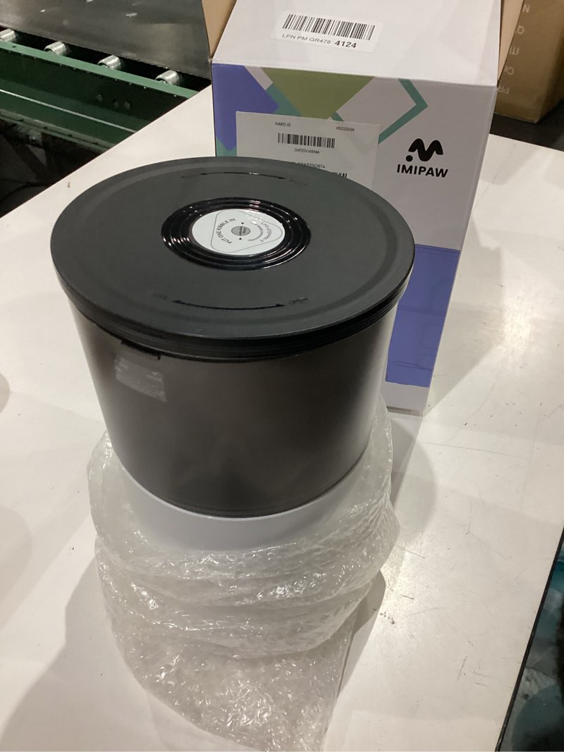 Condition photo showing Good Condition for imipaw automatic cat feeders, timed cat dry food dispenser with desiccant bag, dual power supply, programmable portion size, 6 meals, 20 portions per day, auto pet feeder for cats and small dog, white 3l white