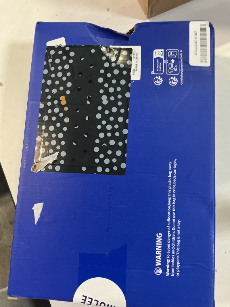 Condition photo showing New/Like New for miulee set of 2 waffle bathroom rugs, boho bath rugs non slip washable, super absorbent bath mats, ultra soft rubber backed shower mats for bathroom floor, tub and shower, black, 18x30 inch black waffle 18''x30''