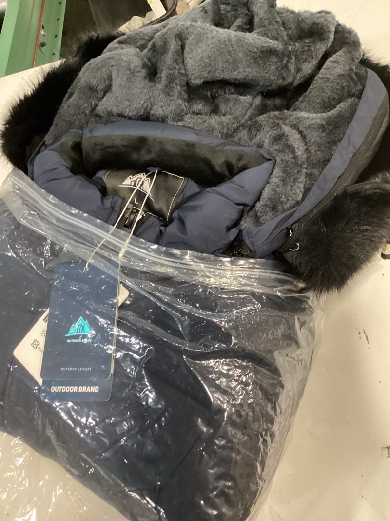 Condition photo showing Good Condition for MOERDENG Women's Waterproof Long Winter Coat Thickened Down Alternative Jacket Warm Puffer Jacket Parka Large Navy