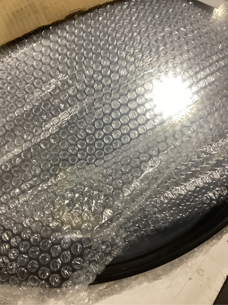 Condition photo showing As Is for safety convex mirror, acrylic curved traffic mirror, adjustable bracket for outdoor indoor, wide angle clear view (size: 24")