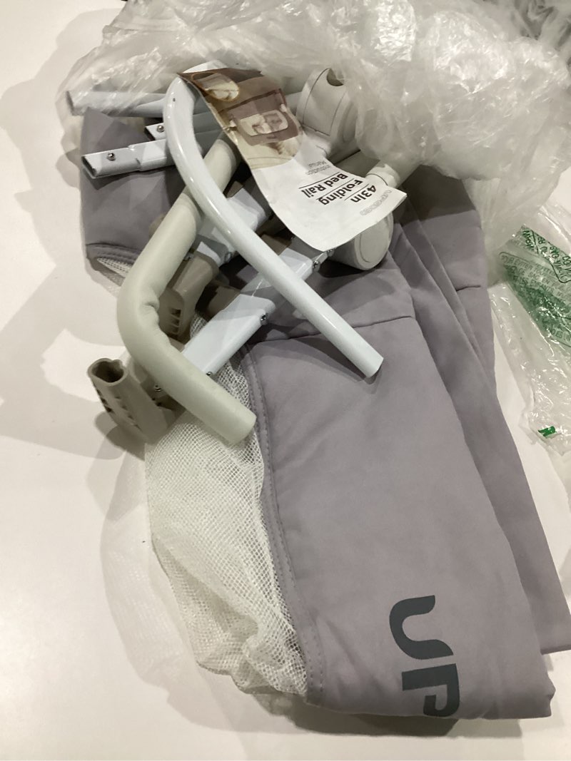 Condition photo showing As Is for Folding Bed Rail for Toddlers,Baby Bed Rail Guard with Reinforced Anchor Safety System,Fit Bunk,Full Size,Queen,King,Twin(Grey,43"x23.6") Grey 43"L x 23.6" H