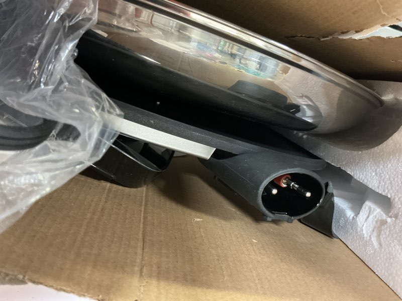 Condition photo showing As Is for 18.5" mogogo injera maker mitad/electric lefse griddle, adjustable temperature & time, non-stick surface, even heating for injera, lefse, crepe, pancake, dosa, saj bread & other flatbreads