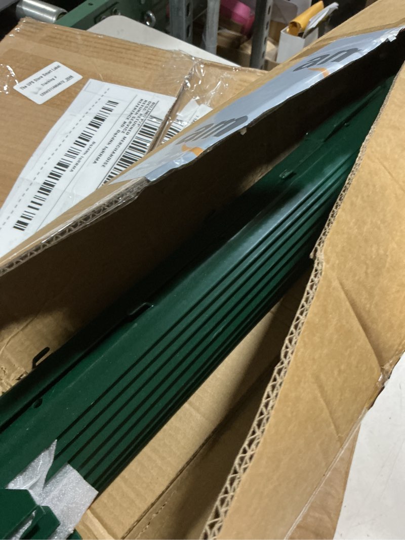 Condition photo showing As Is for thealyn 3ft fence posts, pack of 10 - sturdy metal u-posts & step-in stakes, no digging poles for garden wire fencing and yard signs (fits 2-ft fence mesh) 3 feet