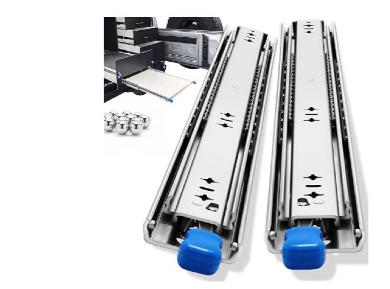 yenuo heavy duty locking drawer slides full extension runners with lock 12 14 16 18 20 22 24 26 28 30 32 34 36 38 40 inch side mount ball bearing rails track glides 170 lbs 1 pair(w:53mm, 40 inch) 40 inch load:250 lb (with lock) -w:53mm