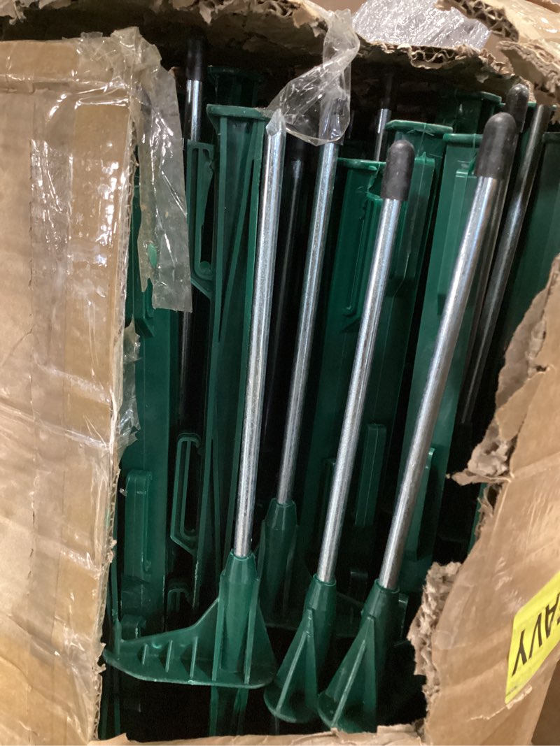 Condition photo showing Good Condition for 50 pack electric fence posts, 48 inch step in fence post, temporary plastic fence posts for farm protection, sturdy fencing post for garden yard green 48 inch-50 pcs