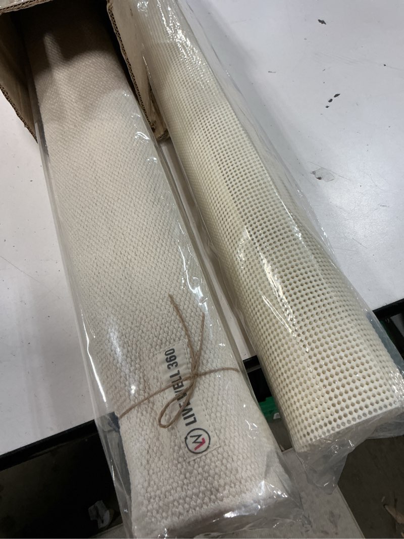 Condition photo showing Good Condition for live well 360 handmade organic cotton yoga mat - non-toxic, chemical-free and all natural cloth yoga mat - exercise, workout, & fitness rug - woven material - absorbent & washable - 78" x 27" natural cotton