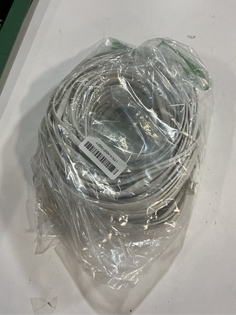 Condition photo showing Good Condition for Jadaol Cat 8 Ethernet Cable 150ft (45.72m), 40Gbps 2000MHz Flat S/FTP LAN Patch Cable, High-Speed Cat8 Network Cable for Router, Modem, Switch, Gaming Consoles, PC, Smart TV & Streaming Devices, White 150ft White
