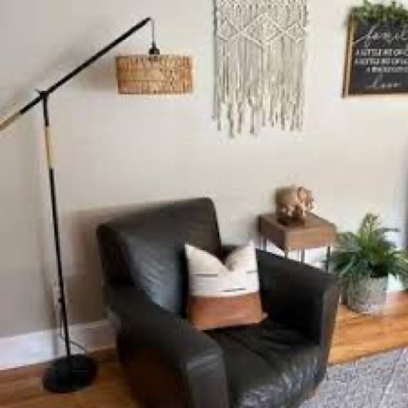 aarzo 68" rattan arched/arc floor lamp