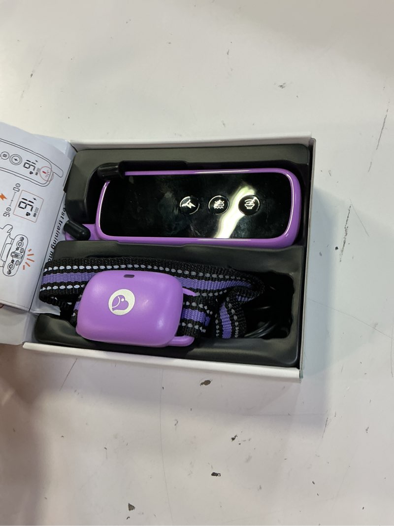 Condition photo showing Good Condition for dog shock collar - 2600ft dog training collar with remote, 3 modes(beep/vibration/shock), security lock, ip68 waterproof rechargeable e-collar for 10-120lbs all breeds (purple) 1x dog (purple)