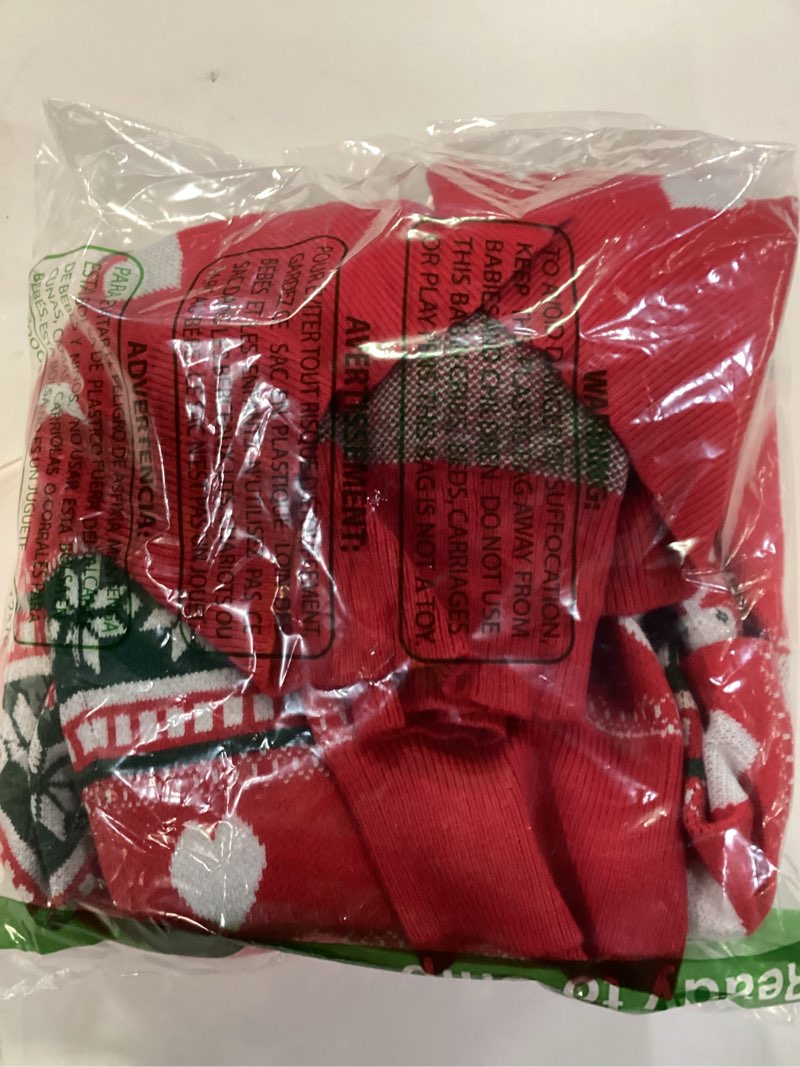 Condition photo showing Good Condition for Uniexcosm Family Christmas Sweater Snowflake Reindeer Pattern Long Sleeve Crew Neck Xmas Holiday Pullover Knitwear Women X-Large Heart-red