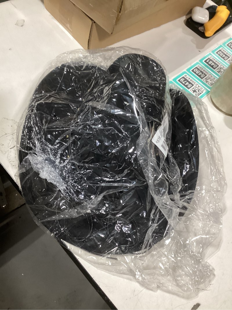 Condition photo showing New/Like New for Classic-Western-Cowboy-Hat Upturn-Brim Felt-Cowgirl-Hat Rodeo-Hats with Belt for Women Men (Fit for 22.4-23.2") Medium Black & Bull Head