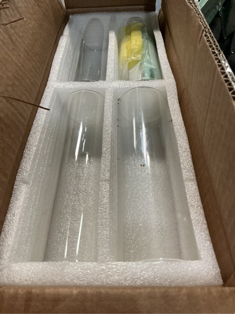 Condition photo showing Good Condition for 16pcs glass cylinder bud vases for centerpieces,7.7 in tall clear flower vases in bulk,glass small vases floating candle holder for party,home decor,wedding decoration,birthday,anniversary,baby shower