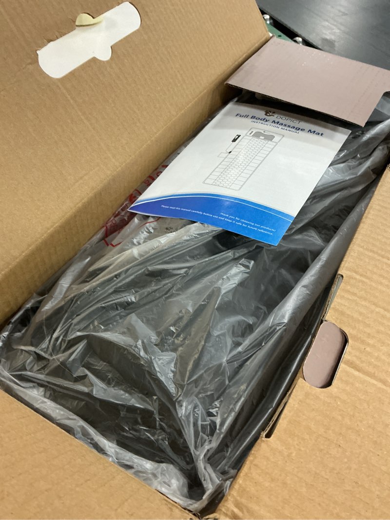 Condition photo showing New/Like New for Massage Mat, Detachable Neck Massager, Full Body Vibration Heating, Massage Pad with 10 Vibrating Motors and 9 Speed Settings for Home Office Use, Gift for Men Women Parents Christmas,Black