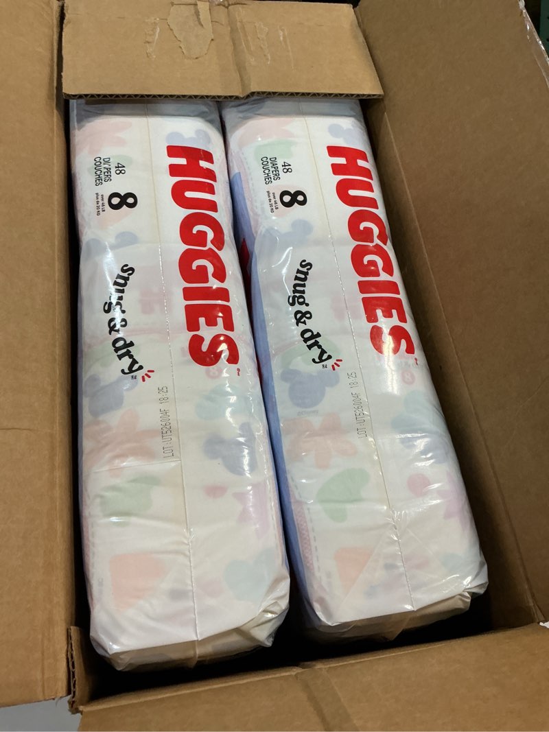 Condition photo showing New/Like New for Huggies Snug & Dry Disposable Diapers - Econ+ Pack - Size 8 - 96ct