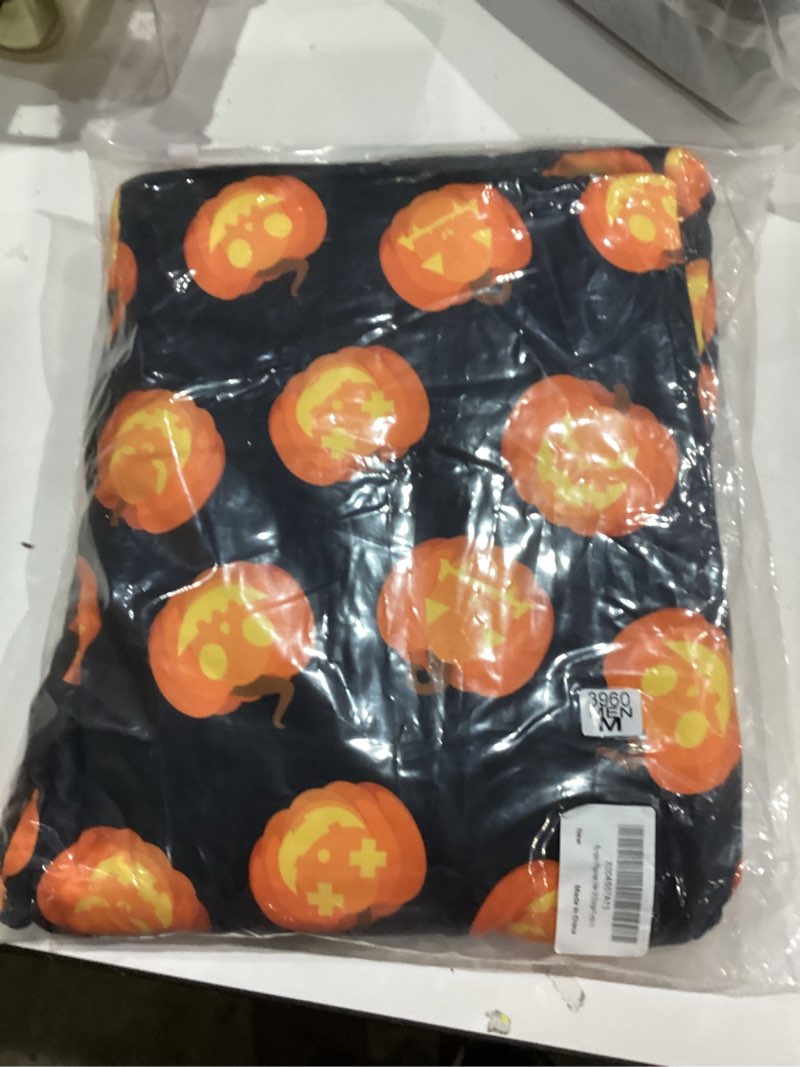 Condition photo showing New/Like New for VNVNE Matching Halloween Onesie Pajamas for Family/Couples/Women/Men, Skeleton Holiday One Piece Adults Pjs Sleepwear Women Medium Orange Pumpkin