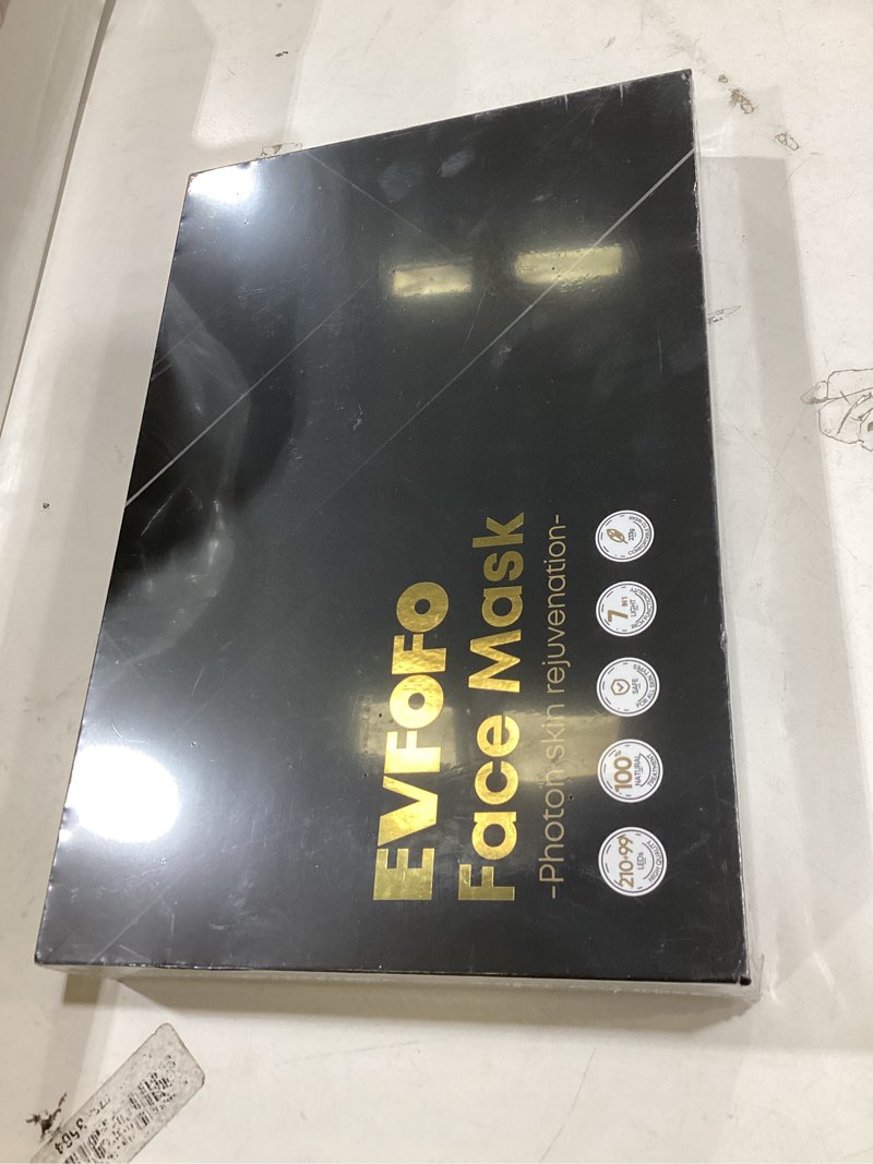 Condition photo showing New/Like New for evfofo 7-color led red light mask with 630nm & 850nm nir - red light therapy for face and neck, promotes refined skin, clarifies blemishes & smooths fine lines for home, work & rest black