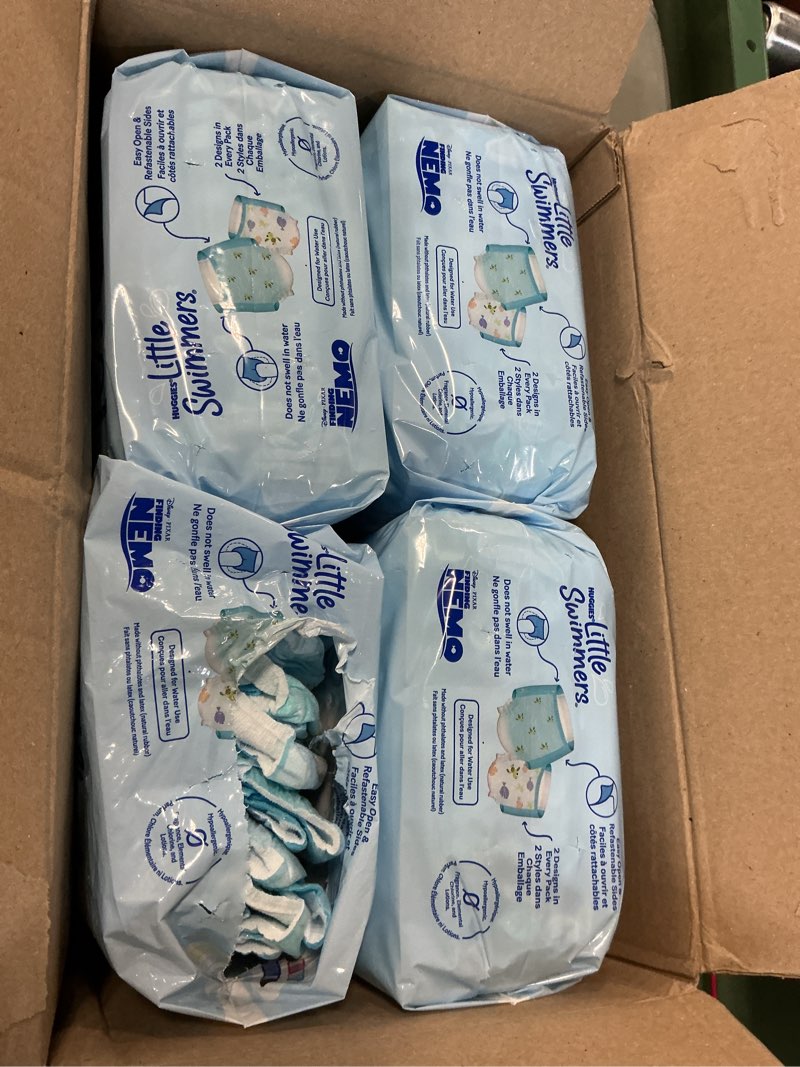 Condition photo showing As Is for Huggies Little Swimmers Disposable Swim Diapers, Swimpants, Size 3 Small (16-26 lb.), 20 Ct. (Packag