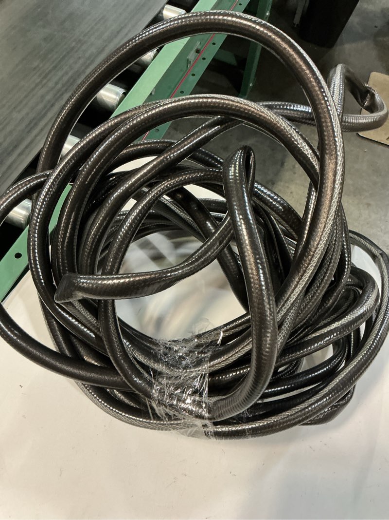 Condition photo showing As Is for neverkink teknor apex 5/8-in x 50-ft heavy -duty kink free vinyl gray coiled hose