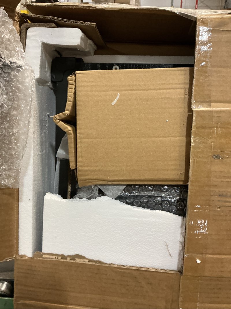 Condition photo showing New/Like New for Sweetcrispy TV Stand for 55 60 inch TV, Modern Mid Century Entertainment Center with Storage, Media Console Table 2 Cabinet, Soft Hinge, Handle Door, Wooden Living Room, Office Furniture, Black Modern Black 53.54 x 15.75 x 18.9 inches