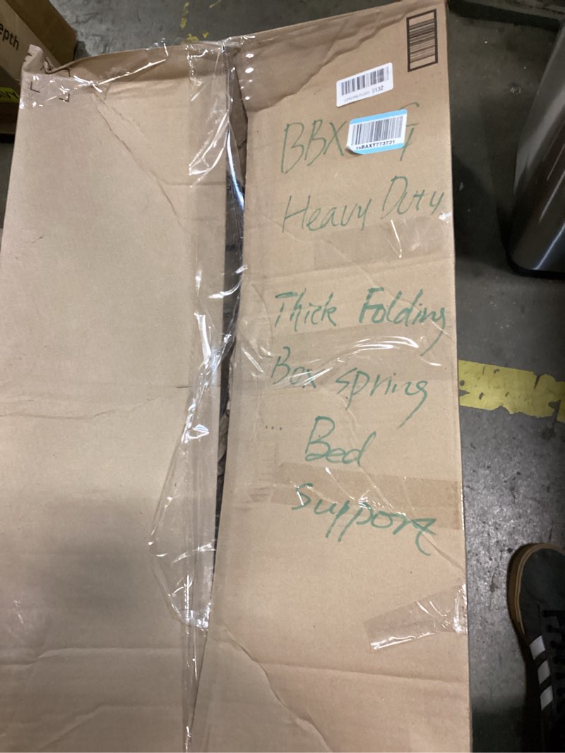 Condition photo showing New/Like New for heavy duty thick folding box spring, mattress supporting wood floor, foldable box spring, bed support slats,38"x74" 38"x74"twin size