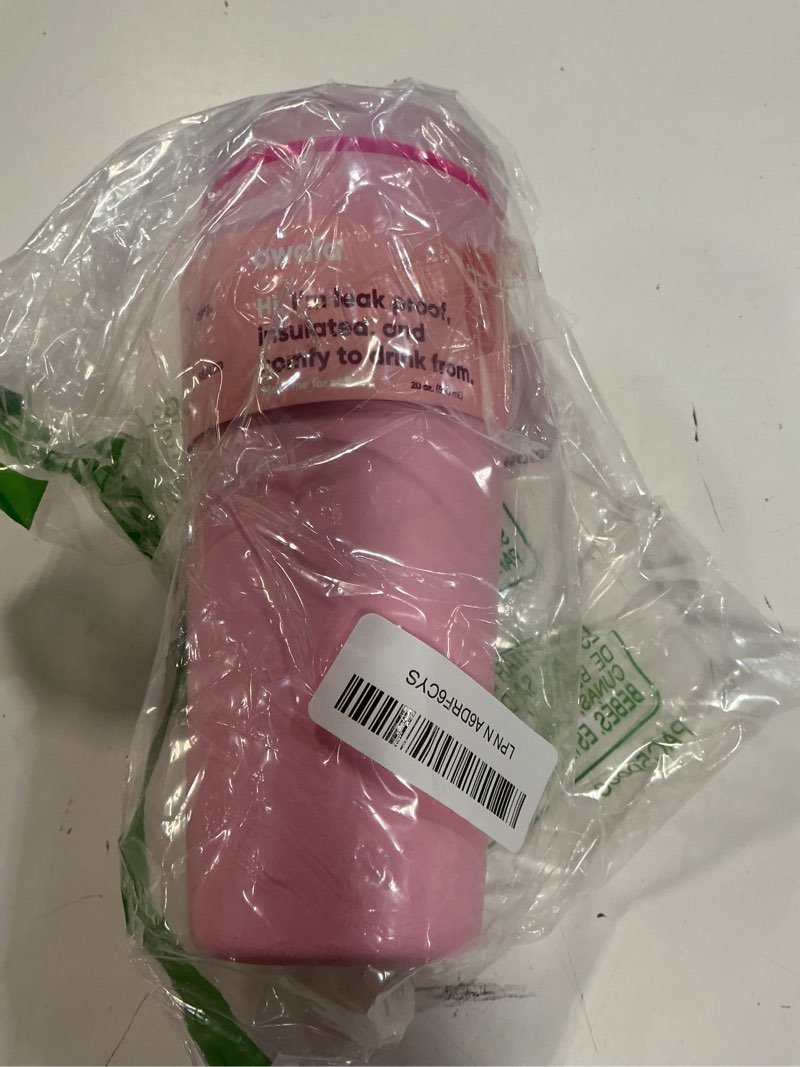 Condition photo showing Good Condition for owala smoothsip slider insulated stainless steel coffee tumbler, reusable iced coffee cup, hot coffee travel mug, bpa free 20 oz, pink (pucker up) pucker up 20 ounces no handle