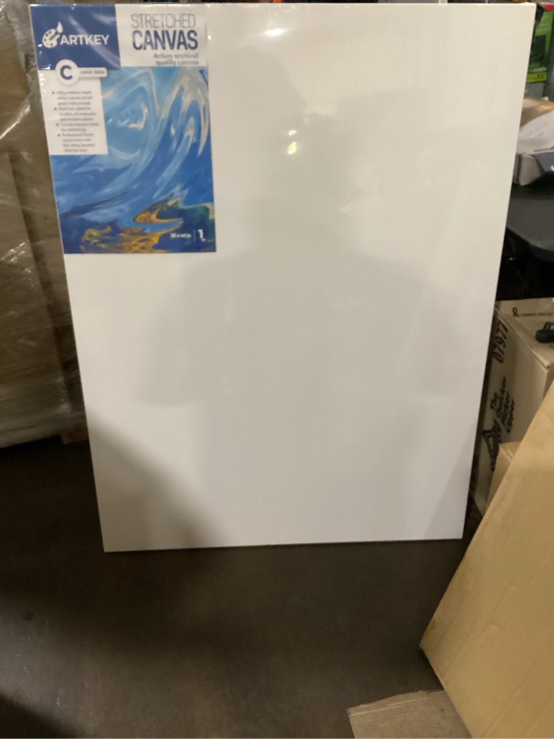 Condition photo showing New/Like New for gallery wrapped large stretched canvases for painting 36x48 inch 1-pack