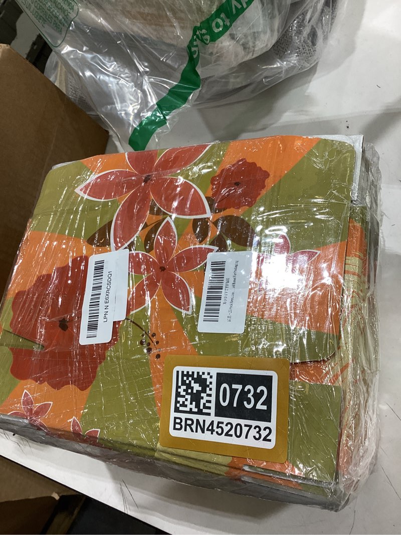 Condition photo showing New/Like New for 25 pack hawaiian small shipping boxes for small business, 6x6x2in colorful dolphins palm trees flowers floral cardboard boxes for packaging colorful hawaiian 6x6x2in