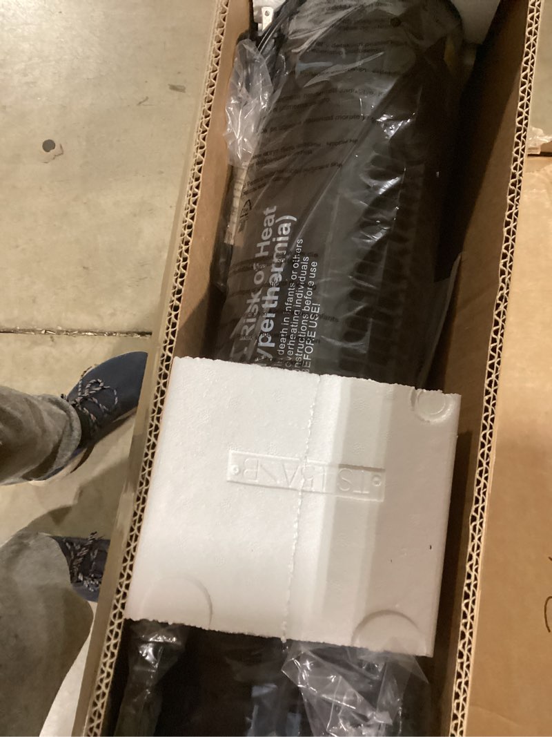 Condition photo showing Good Condition for Space Heater, 34" Space Heater for Large Room with Remote, 1500W Tower Heater with 12H Timer, 70° Oscillating, Adjustable Thermostat, Overheating & Tip-over Protection, Indoor Use, Black