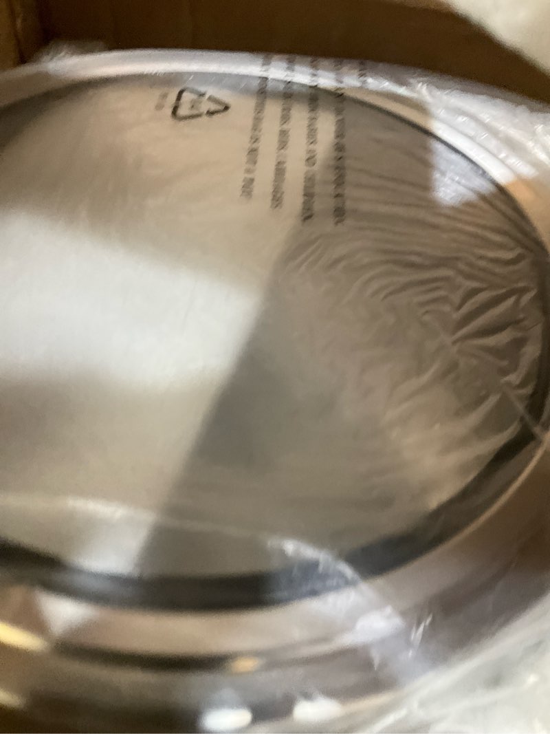 Condition photo showing New/Like New for electric round chafing dish buffet set 6 quart temp. adjustable chaffing servers with glass lid chafers buffet food warmer set chaffing server with cover warmer for food parties