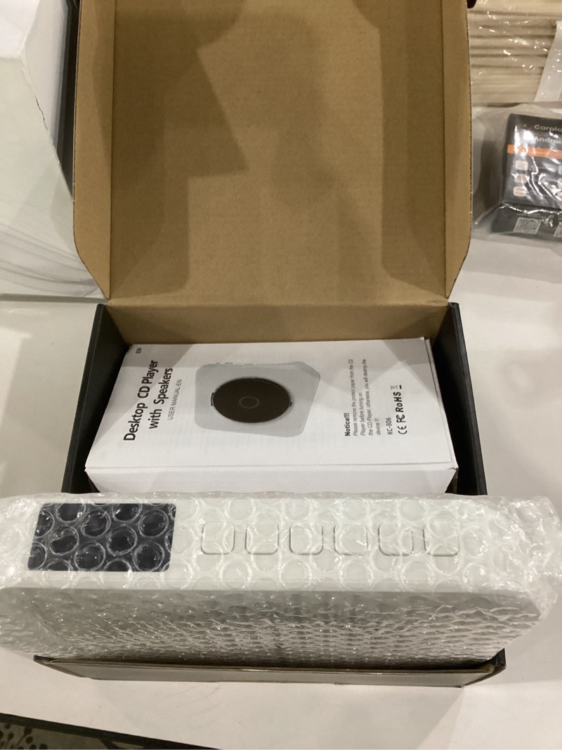 Condition photo showing Good Condition for gueray cd player portable bluetooth desktop cd player for home with timer built-in hifi speakers with lcd screen display boombox fm radio usb type-c
