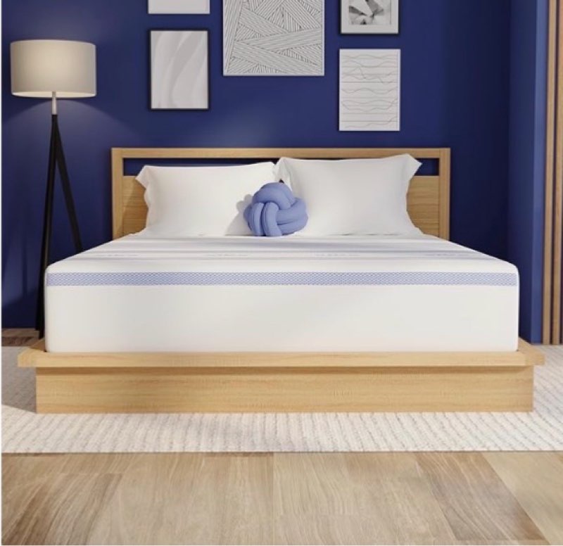 Vibe Gel Memory Foam 12-Inch Mattress with Bonus Mattress Protector| CertiPUR-US Certified | Bed-in- (Size twin Xl )