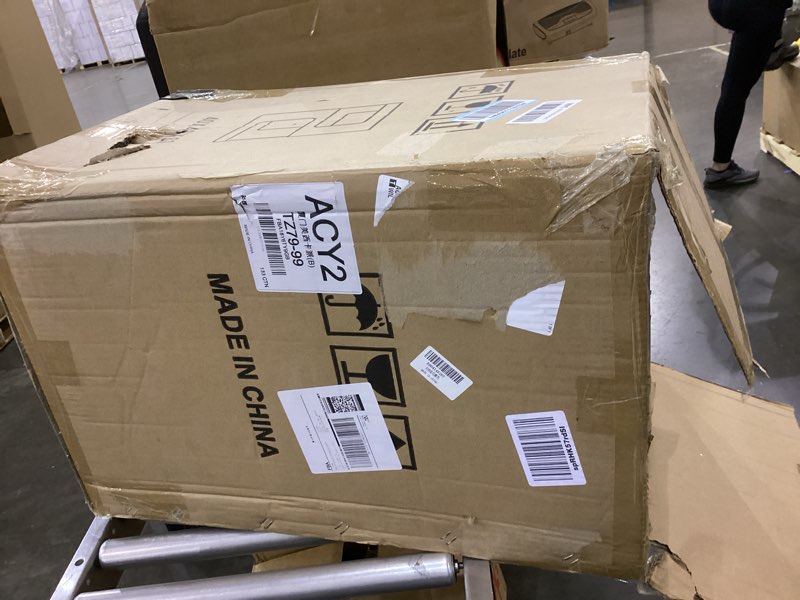 Condition photo showing As Is for Modern Side Table, Metal Bedside Table Living Room, 3 Tier end Tables with Storage,Nightstand for Small Spaces, Living Room, Bedroom, Sturdy, No Assembly Required Black