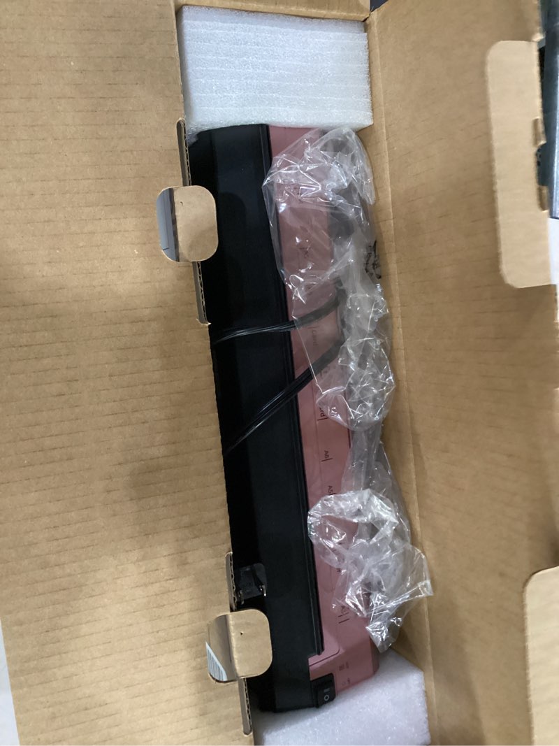 Condition photo showing Good Condition for 13 inch laminator machine, a3 personal laminator kit for teachers with 20 laminating sheets, hot cold thermal lamination 11x17 with anti-bend plate, abs anti-jam & 20db quiet for home office school dusty rose