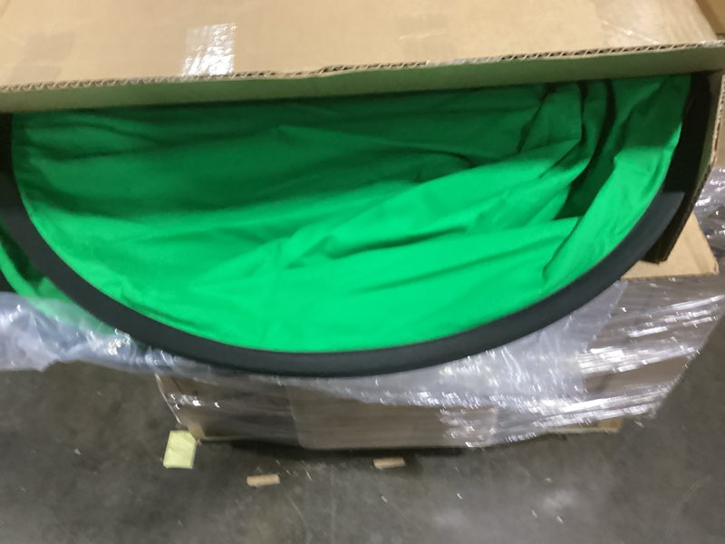 Condition photo showing As Is for Fotodiox 5'x7' Collapsible Chromakey Green + Blue 2-in-1 Background, Backdrop kit w/Stand Support Green + Blue 5x7in