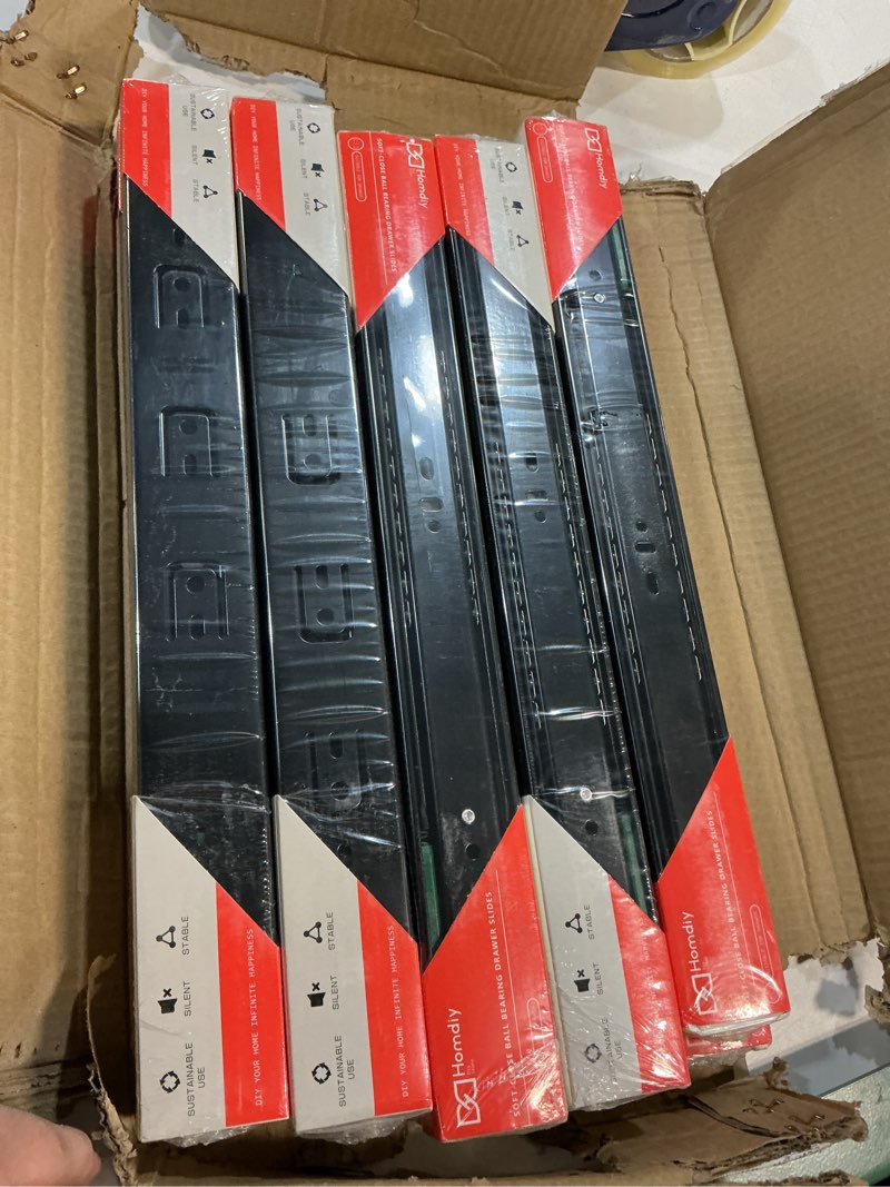 Condition photo showing Good Condition for homdiy 10 pair 20 packs 16 inch full extension ball bearing drawer slides side mount soft close drawer slides drawer glide 16 inch 10 pair