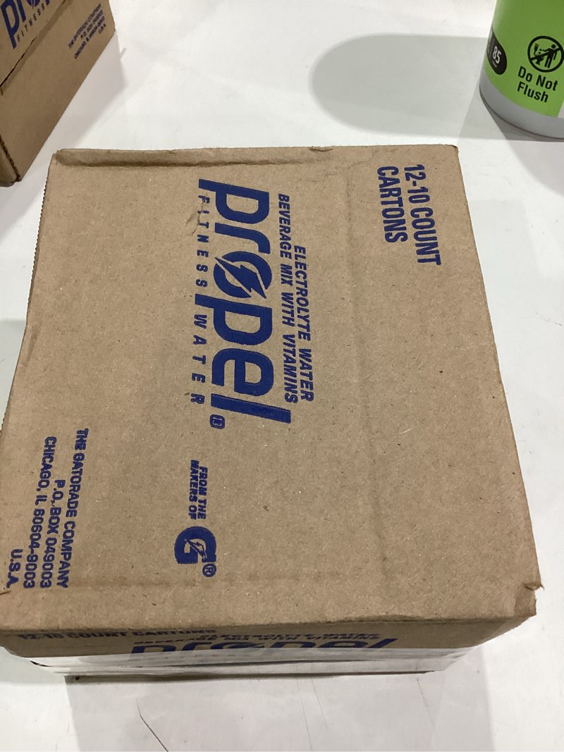 Condition photo showing Good Condition for Propel Electrolyte Enhanced Water Drink Mix Powder Packets, Grape Variety Pack, Zero Calorie & Sugar Hydration with Vitamins C & E (30 Packets), (Pack of 60) Grape Variety 2.5g (Pack of 60)