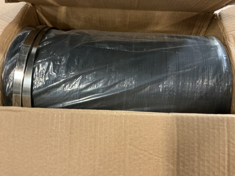Condition photo showing Good Condition for vivosun dryer vent hose, 8 inch aluminum foil ducting, 25ft long heavy-duty dryer hose vent kit for hvac ventilation, exhaust, duct fan systems, black flexible air duct w/ 2 clamps 8" x 25ft black