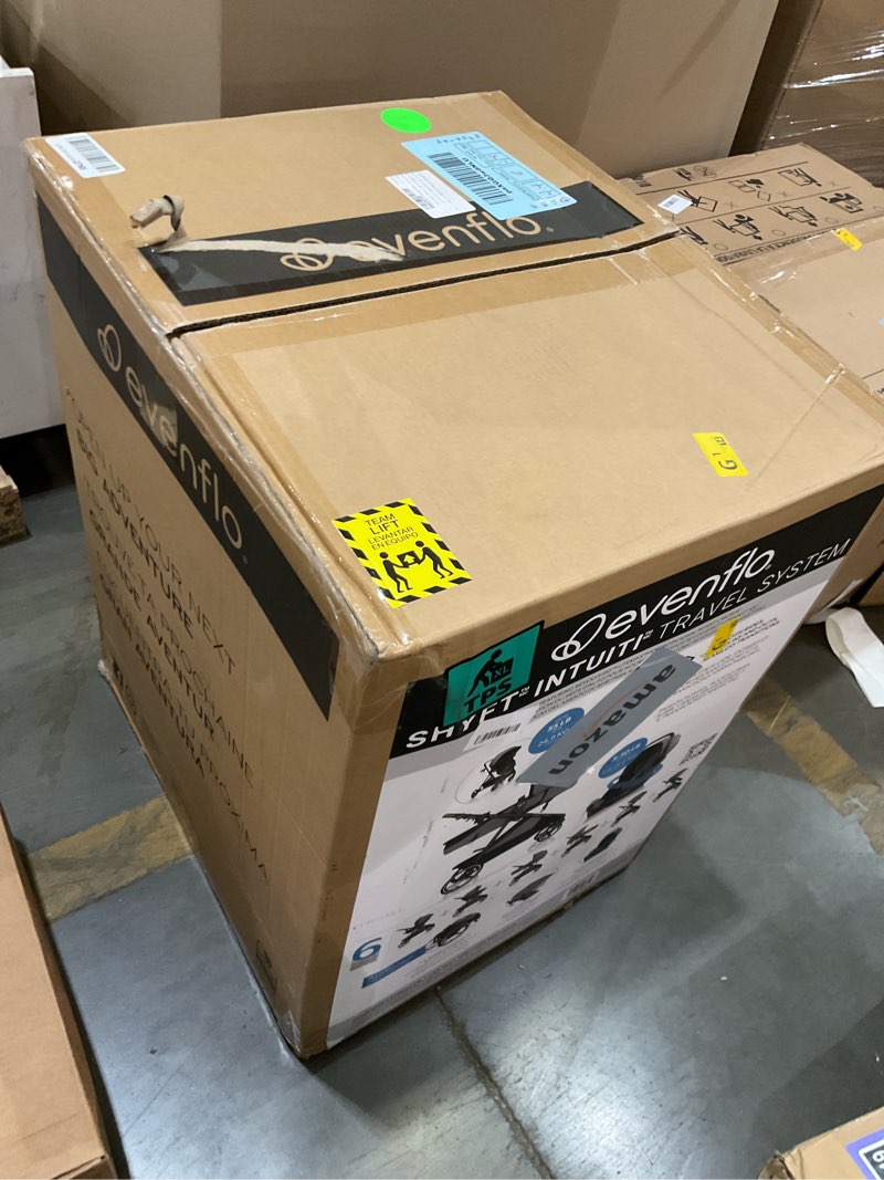 Condition photo showing Good Condition for evenflo shyft intuiti travel system with revolve180 litemax™ nxt rotating rear-facing lightweight preemie and infant car seat 3-30 lbs. (fossil gray) fossil gray revolve180