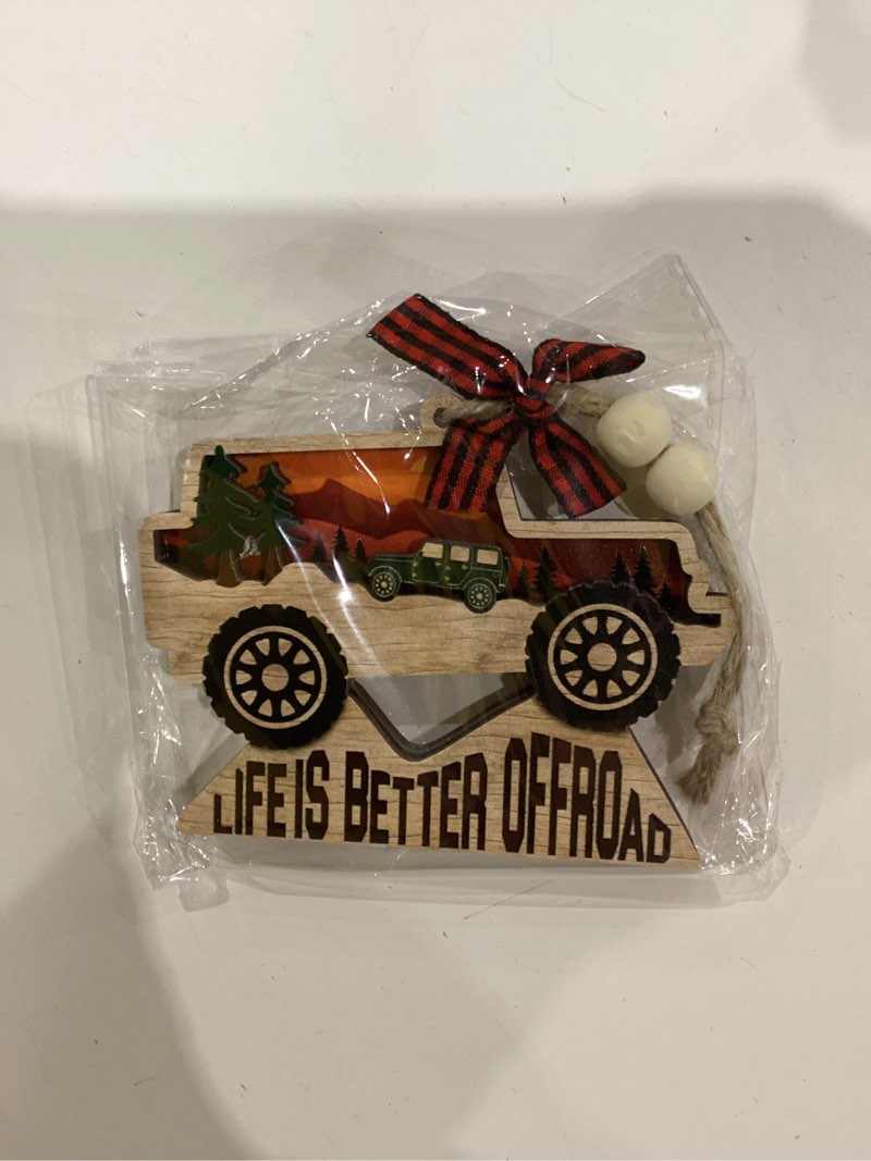 Condition photo showing New/Like New for Off-Road Car Christmas Ornament 2025 – Life is Better Offroad Car Ornaments for Christmas Tree, Gifts for Men, Women, Outdoor Adventurers Lovers Gift Ideas, Ornament Hanging Decor