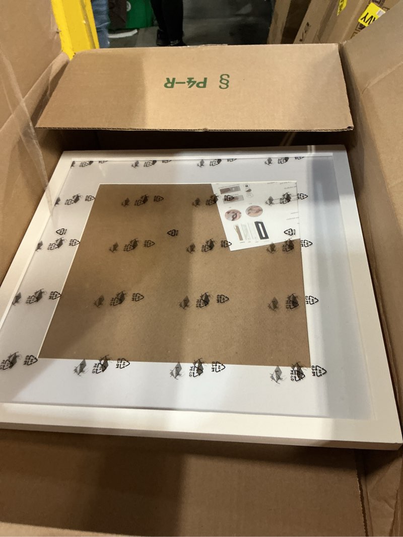 Condition photo showing Good Condition for BOJIN 8x8 Picture Frames White, Solid Wood Display Pictures 6x6 with Mat or 8x8 Without Mat, Table Top Home Decoration or Wall Hanging Square Photo Frame White 8x8