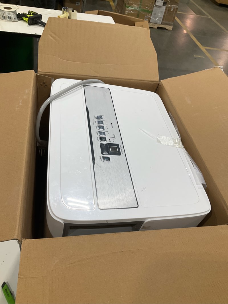 Condition photo showing As Is for midea 4,500 sq. ft.dehumidifier for basement, with reusable air filter 50 pint - ideal for basements, large & medium sized rooms, and bathrooms (white) 4,500 sq. ft. - wifi