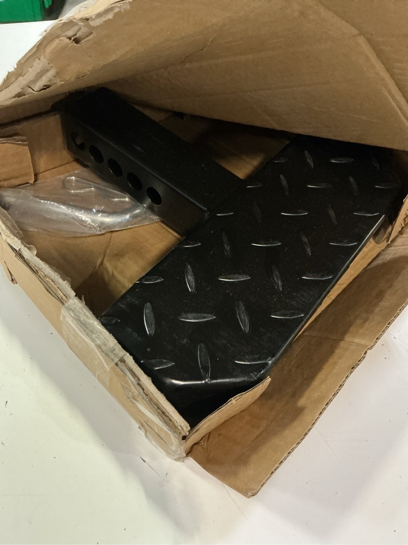 Condition photo showing Good Condition for kaycentop universal hitch step 2 inch receiver, anti slip tow bumper step guard, black tow hitchsteps for pickup truck car suv with pin, weight capacity 600 lbs