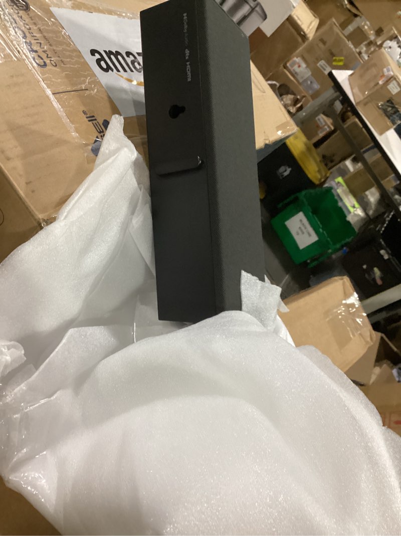 Condition photo showing As Is for samsung b-series soundbar hw b400f 2.0 ch soundbar with built in subwoofer (2025 model) one remote control, surround sound expansion, voice enhance mode hw-b400f soundbar